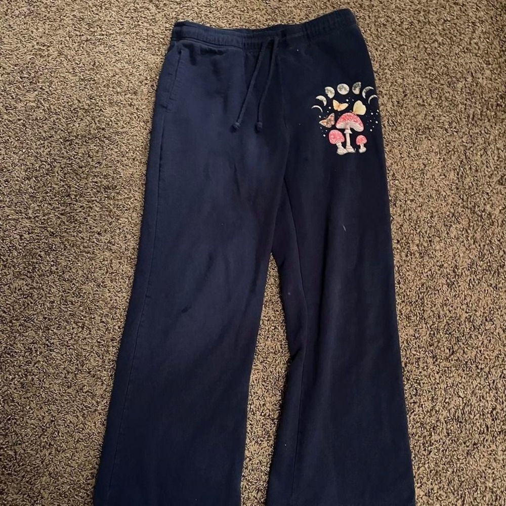 Vintage Mushroom Sweatpants 90s Hippie Boho Whimseygoth Spring
